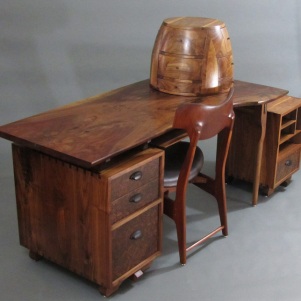 Here's the whole set, including "Desk and Cabinet", "Mahogany Chair", "Beehive" and "Printer Stand."
